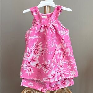 ⭐️⭐️ PICK 5 / $20 Pink Floral "Hawaii" Toddler Girl Top and Shorts Set 12M